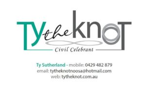 Sunshine Coast Bridal Showcase- Ty the Knot Celebrant